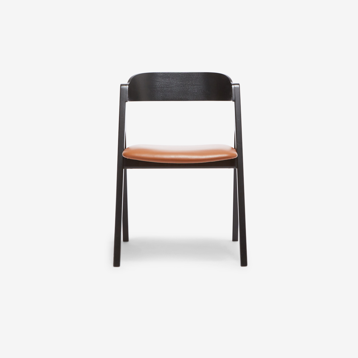 Spisebordsstol brun læder