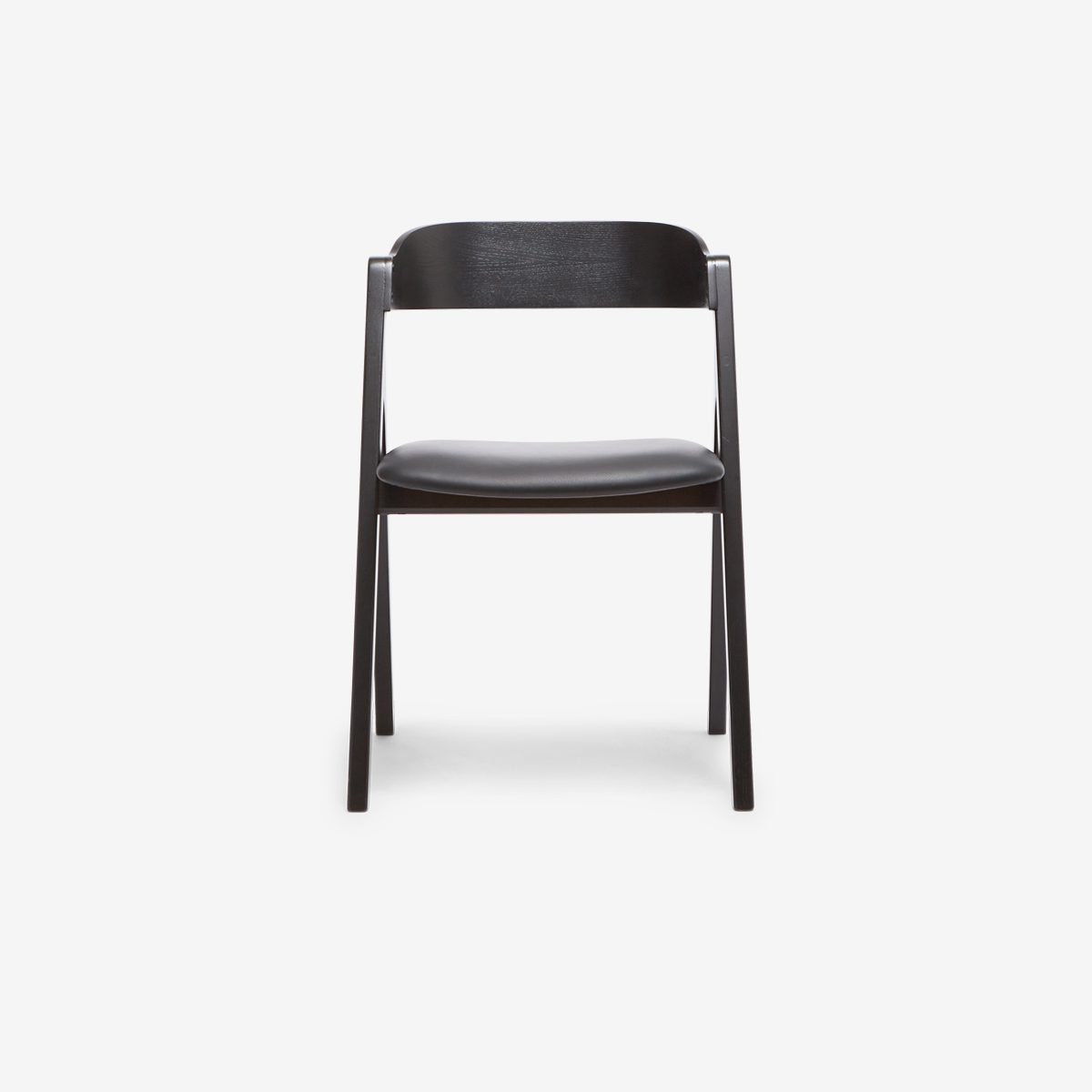 Spisebordsstol sort læder